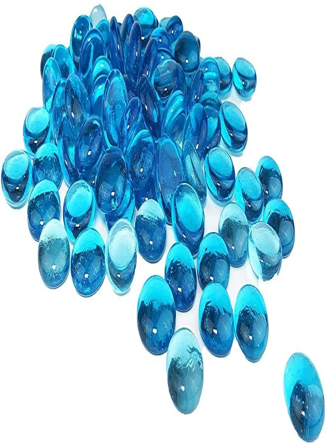 VANNEF® Premium Decorative Blue Glass Pebbles for Vase Fillers Aqurium/Fish Tank, Plant Pots, Home, Garden, Indoor & Outdoor Decoration (800 gm) - Image 2